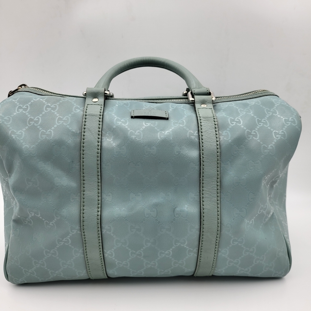 GUCCI Joy Medium GG Imprime Boston 30 Bag Light Blue..Authentic...!!! - Picture 2 of 16